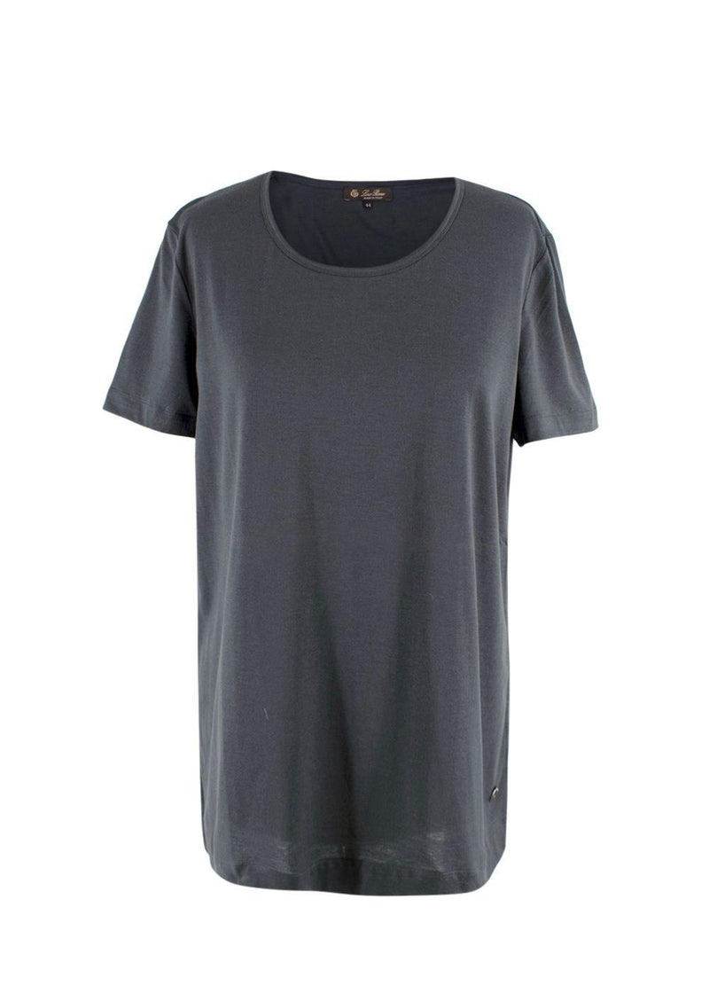 Loro Piana Charcoal Grey Cotton T-Shirt