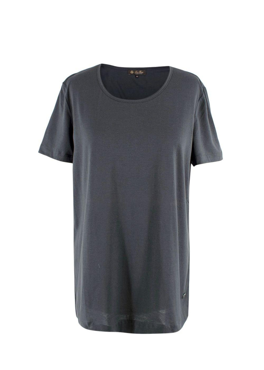 Loro Piana Charcoal Grey Cotton T-Shirt