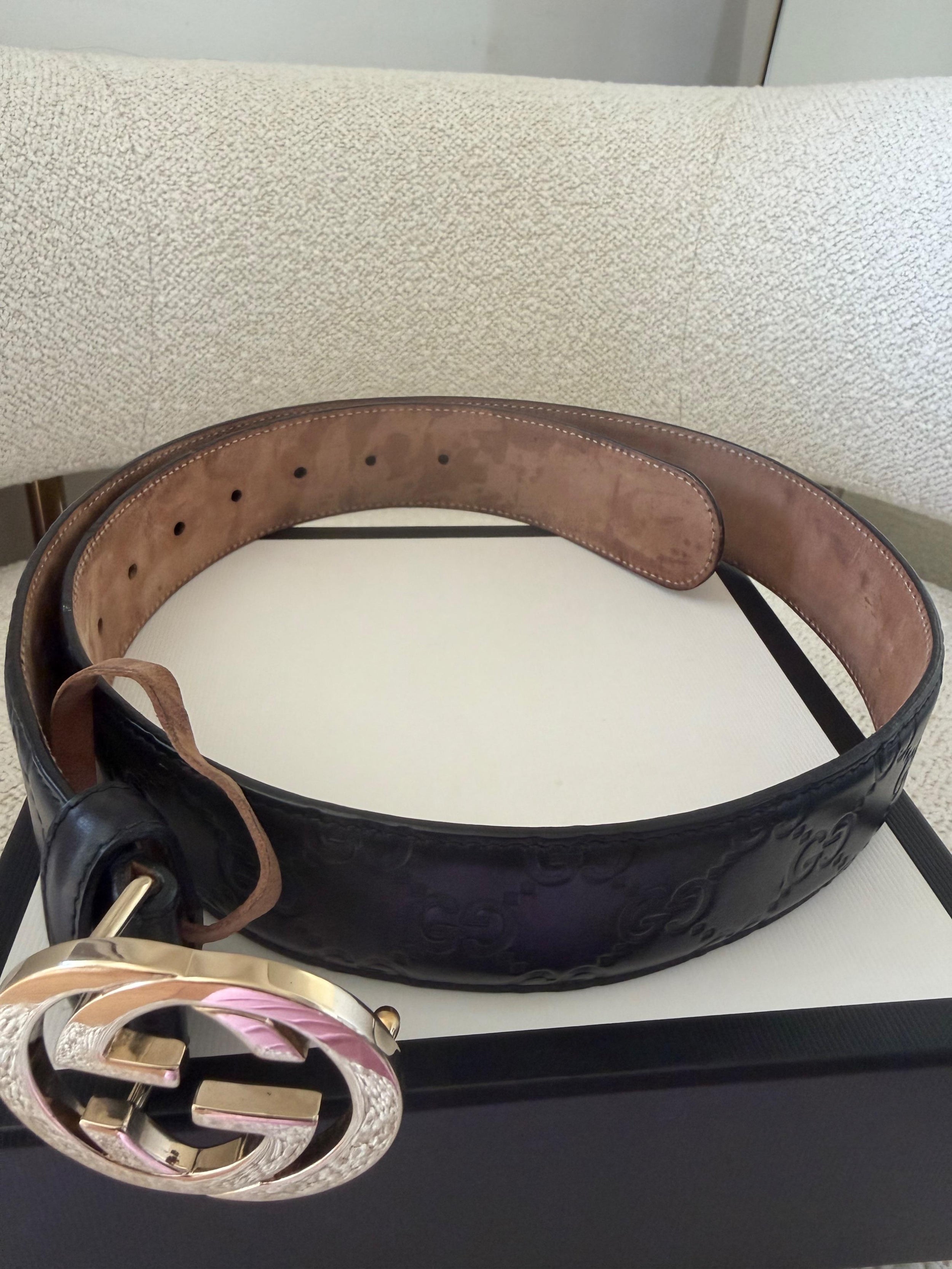 Gucci Black Leather Belt