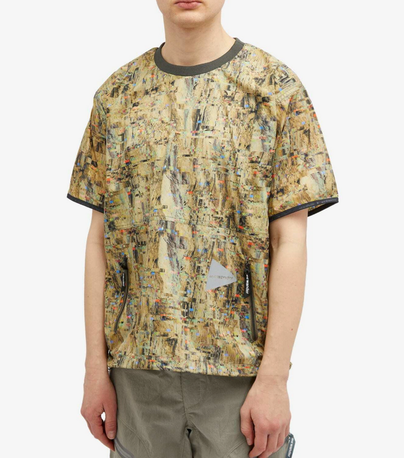 And Wander Printed Pertex Wind T-Shirt