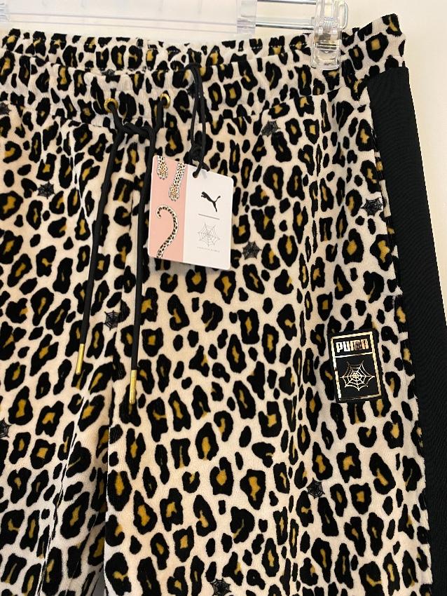 Charlotte Olympia leopard print velvet joggers