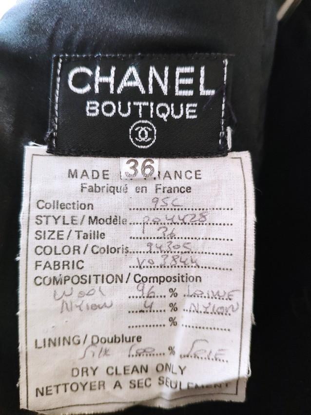 Chanel Black Wool Tweed Mini Skirt