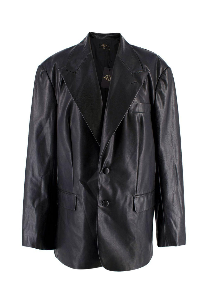 De la Vali  Montana faux leather blazer