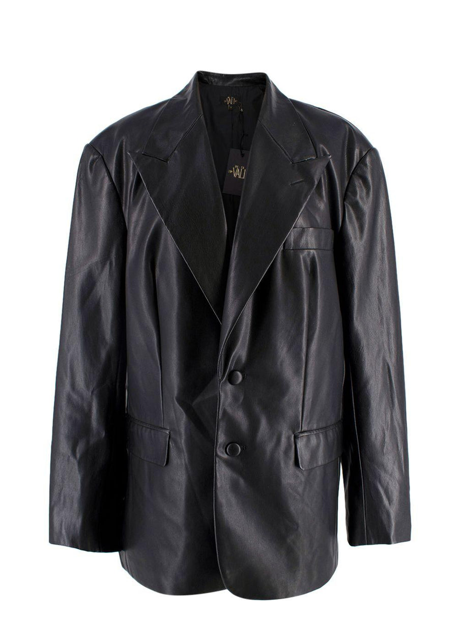 De la Vali  Montana faux leather blazer