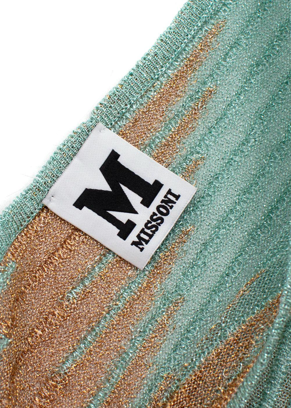 Missoni Lurex Sleeveless Striped Metallic Top