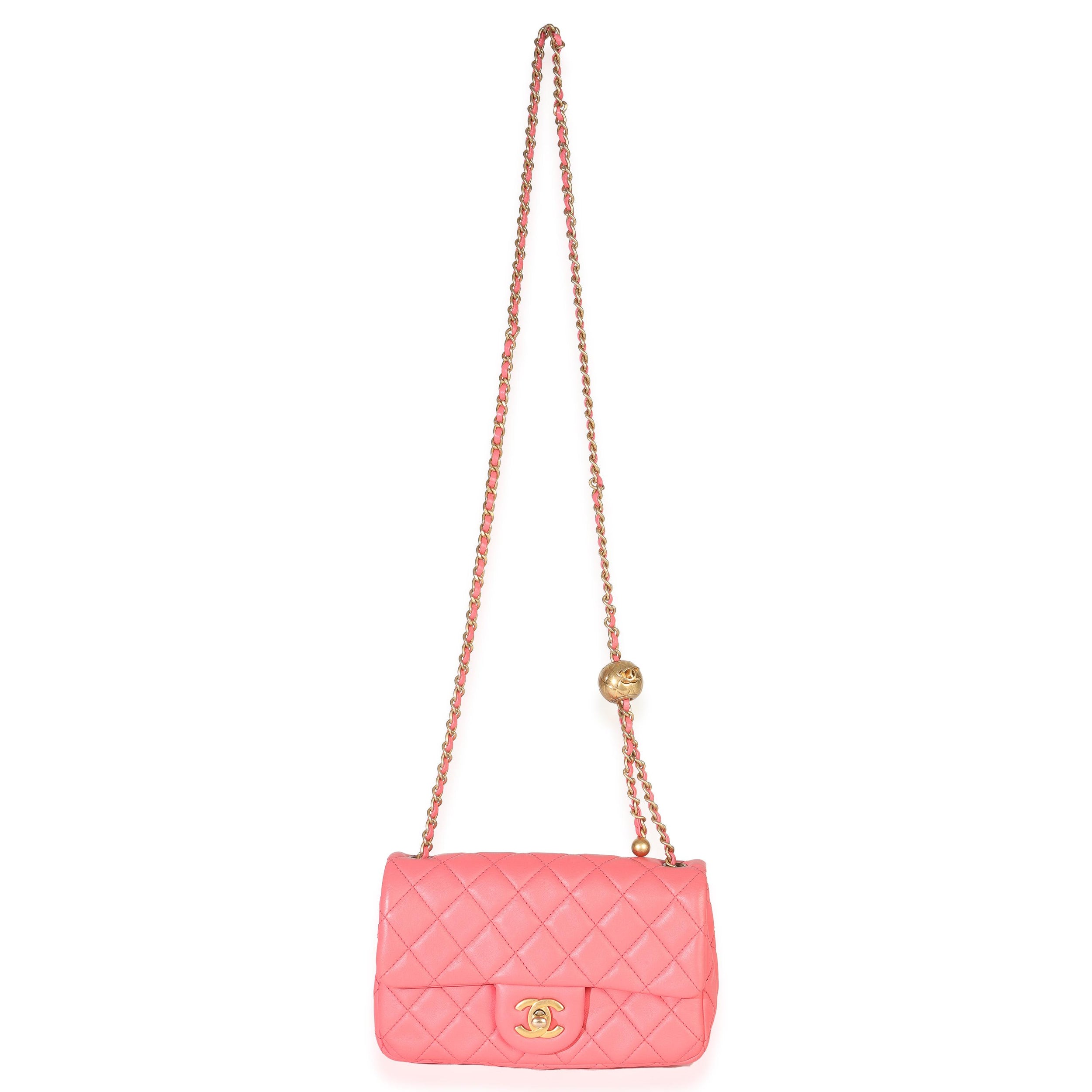 Chanel  Quilted Lambskin Pearl Crush Mini Rectangular Flap Bag