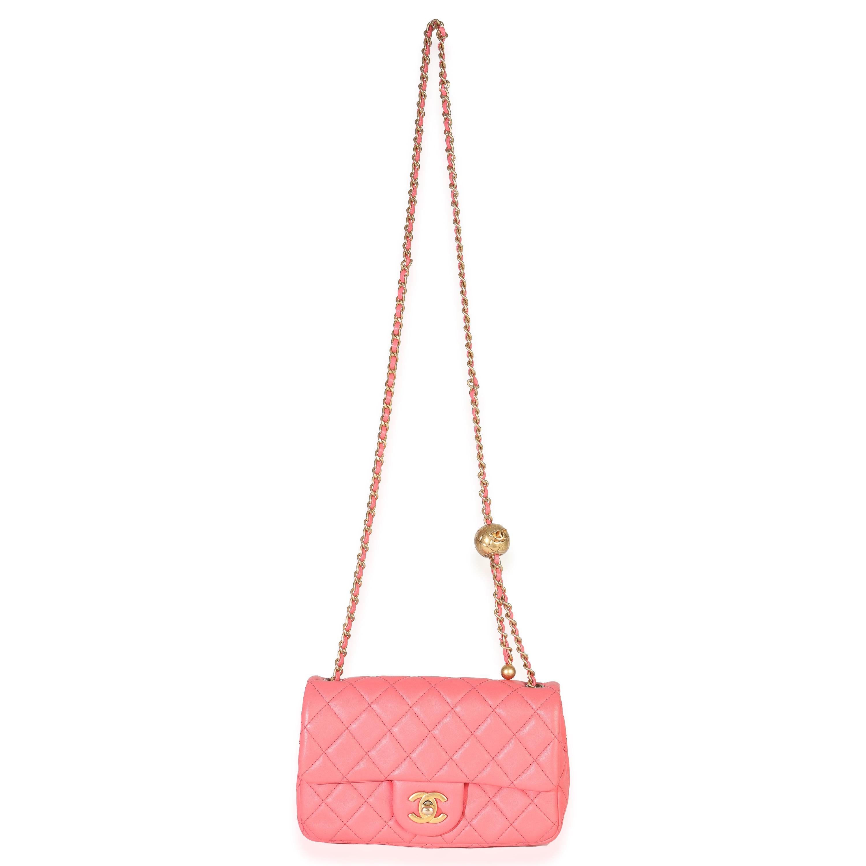 Chanel  Quilted Lambskin Pearl Crush Mini Rectangular Flap Bag