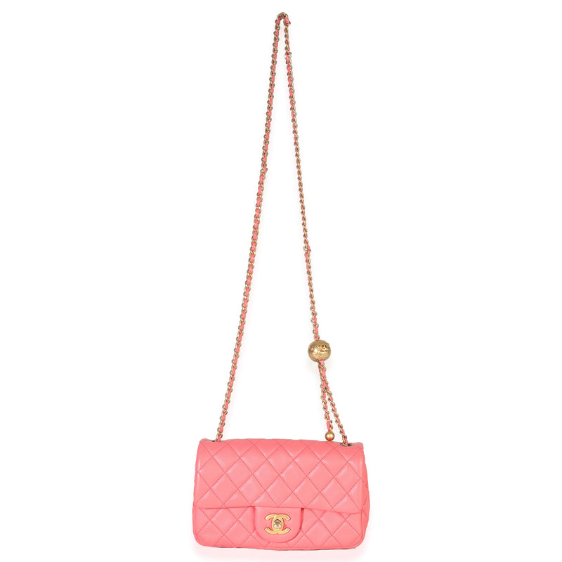 Chanel  Quilted Lambskin Pearl Crush Mini Rectangular Flap Bag
