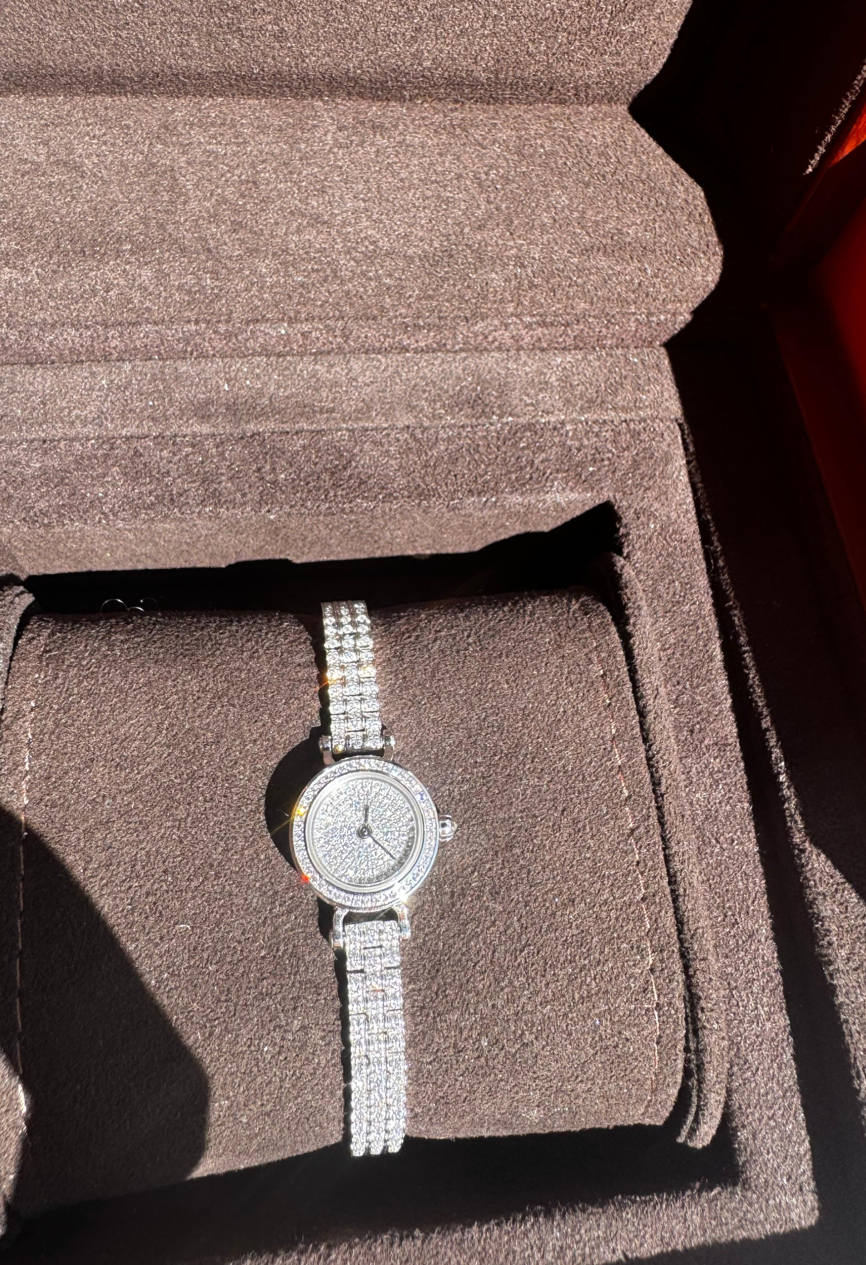 Hermes White Gold Diamond Set Watch