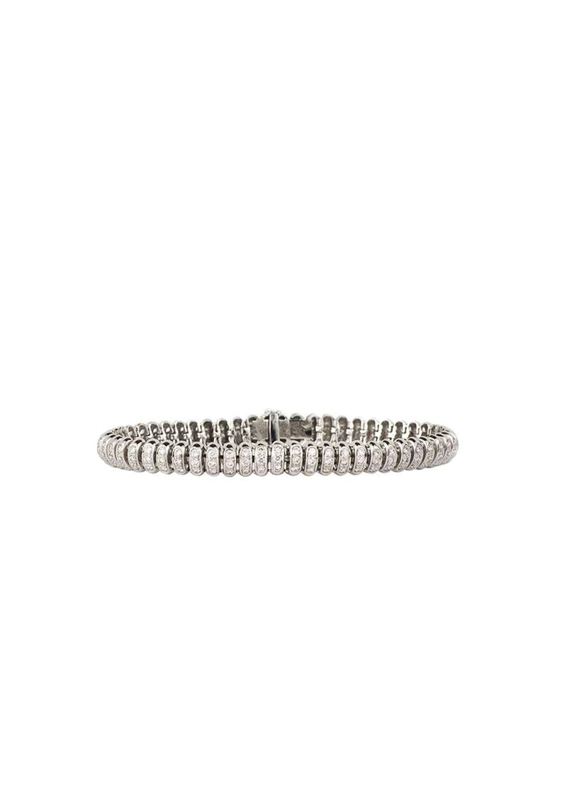 18ct white gold & white diamond bracelet
