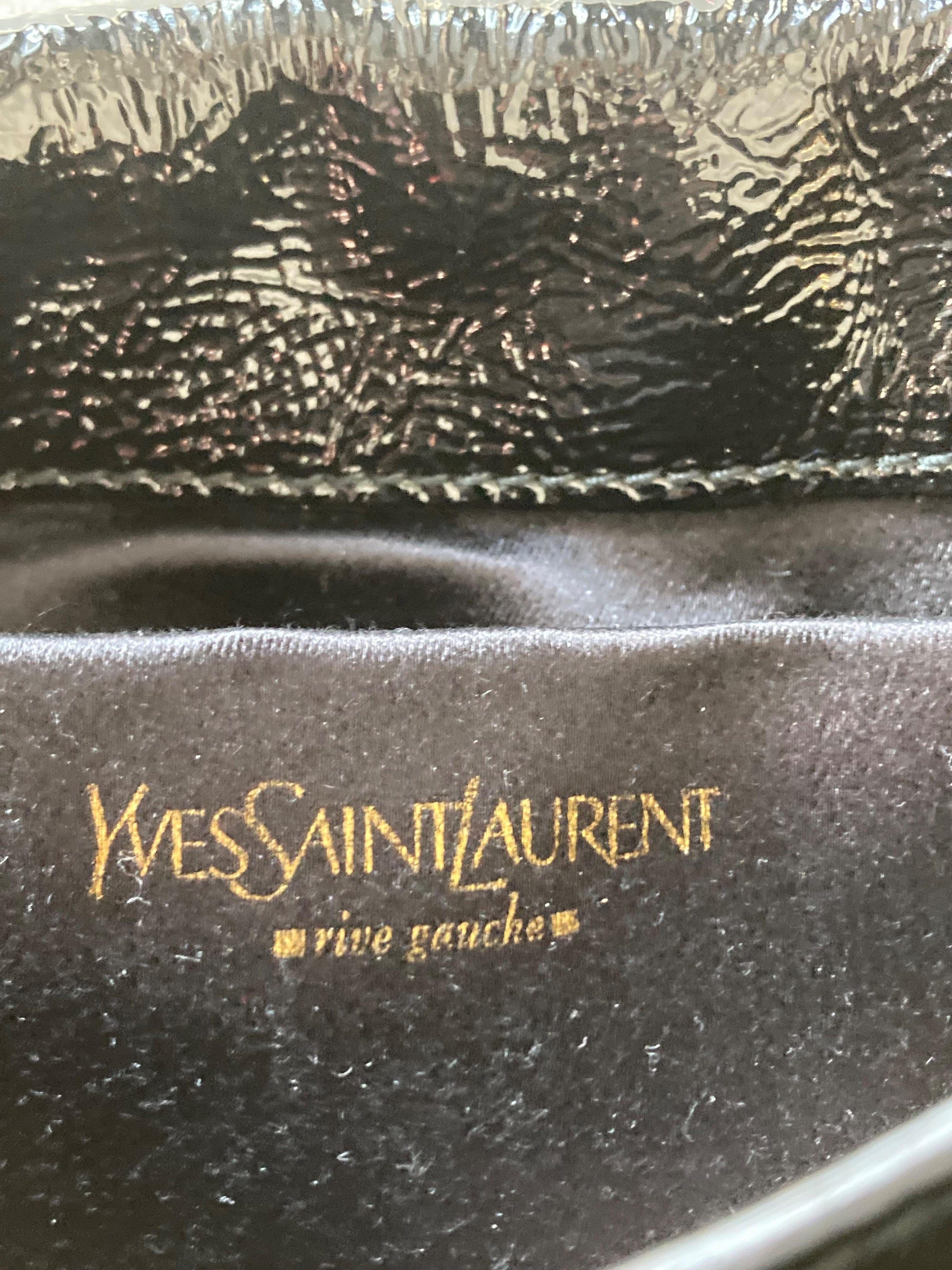 Saint Laurent Vintage Black Leather Flap Bag