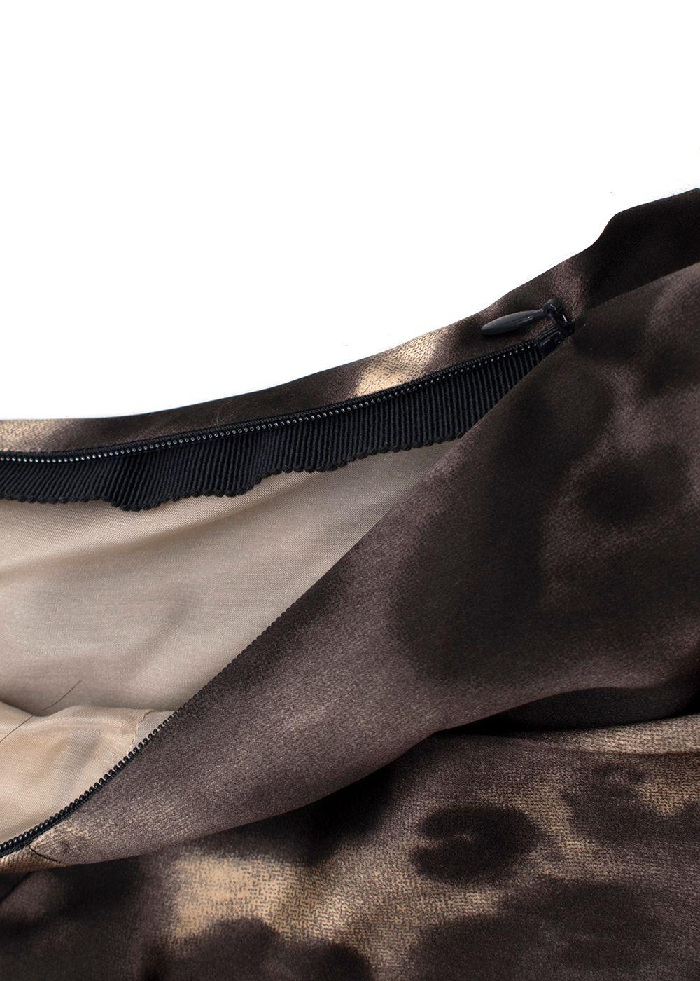 Prada Brown Leopard Print Silk Top