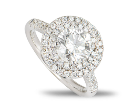 White Gold Round Brilliant Cut Diamond Ring