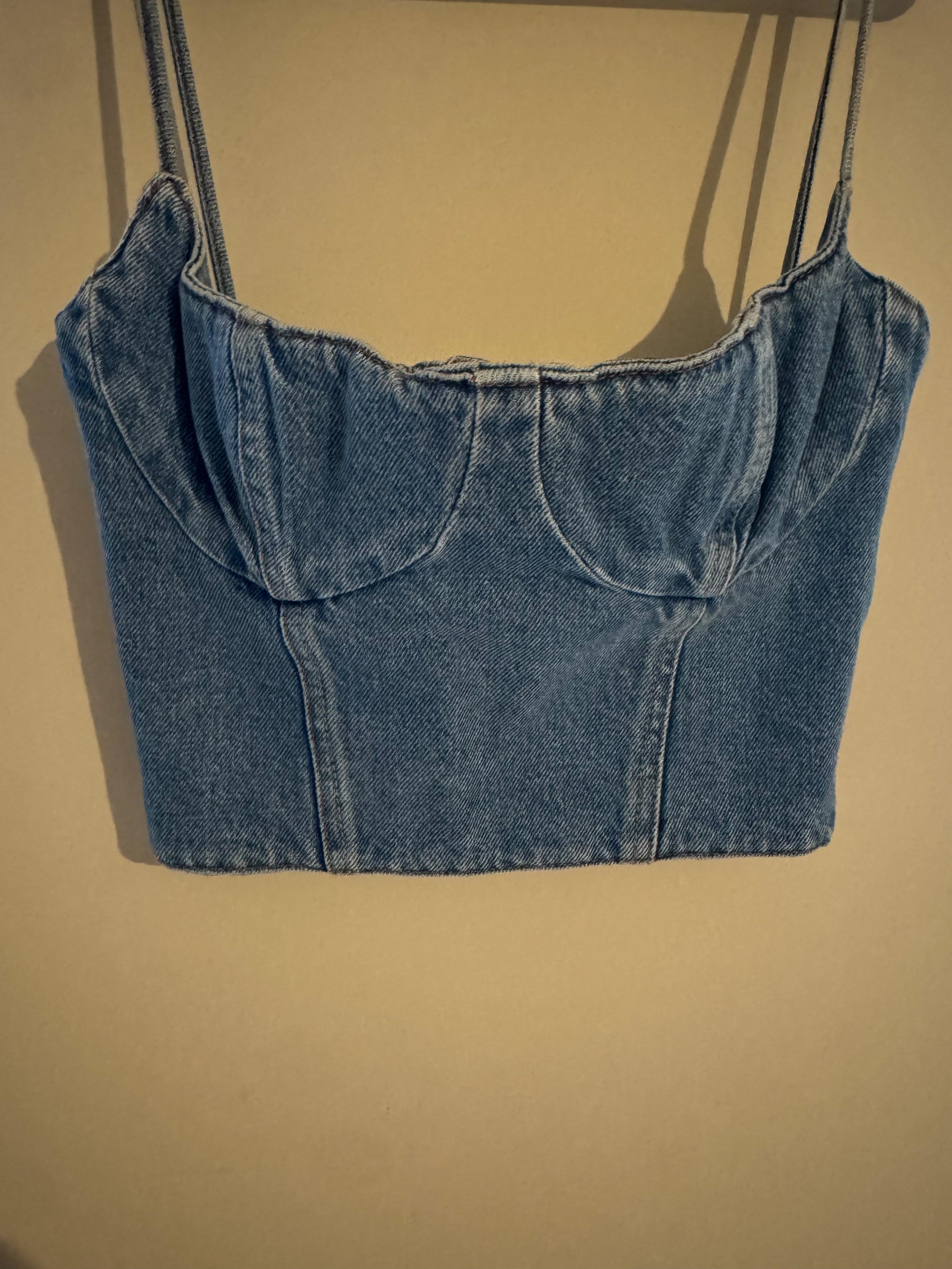 Magda Butrym Denim Corset Top