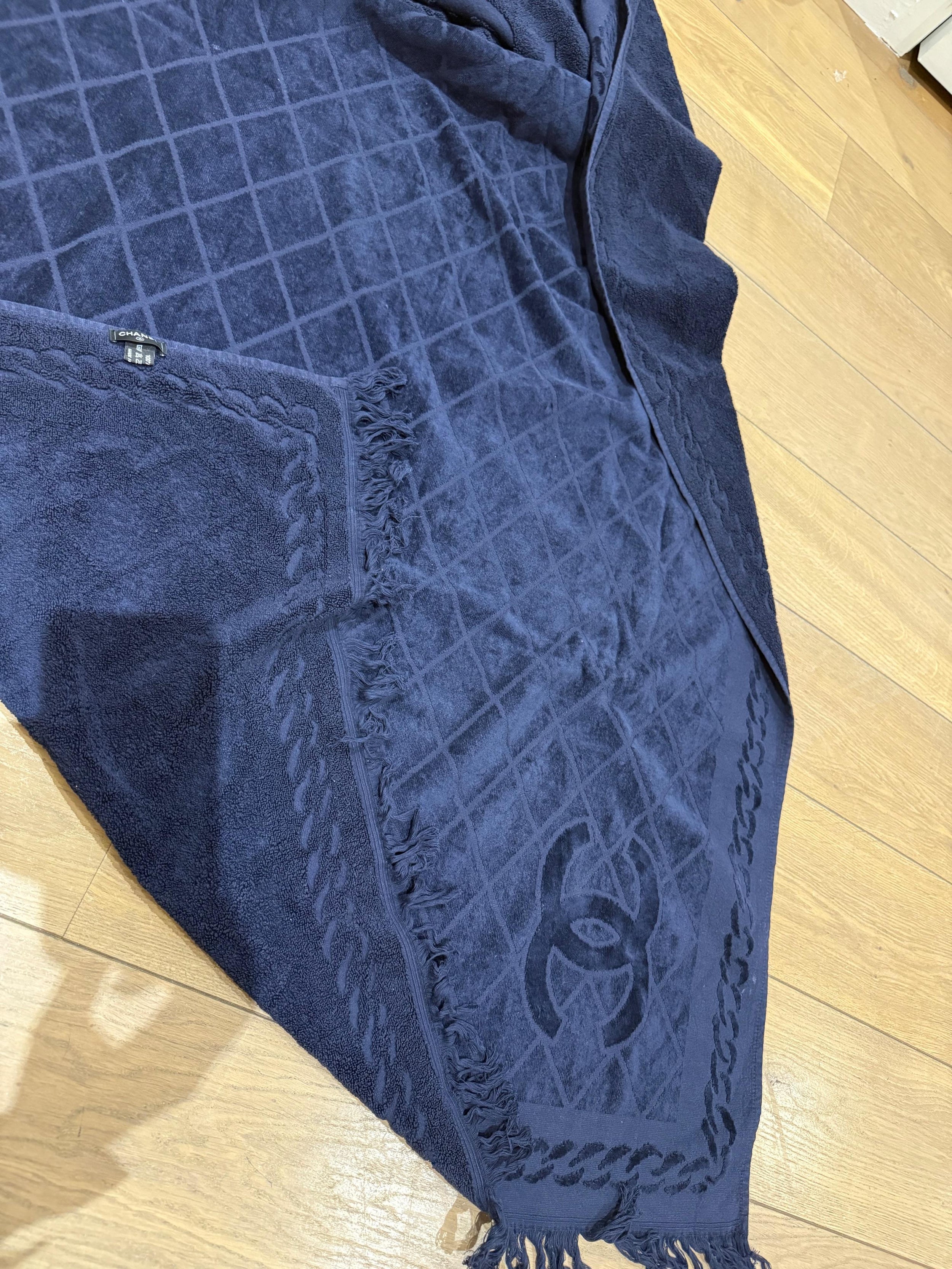 Blue Terry Cotton CC beach Towel