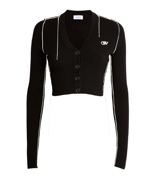 Off-White Ow Logo V-neck Cardigan