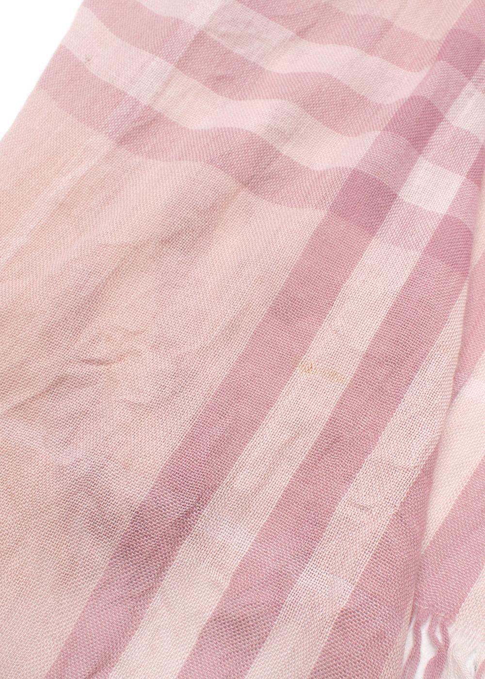 Burberry Pink Check Scarf
