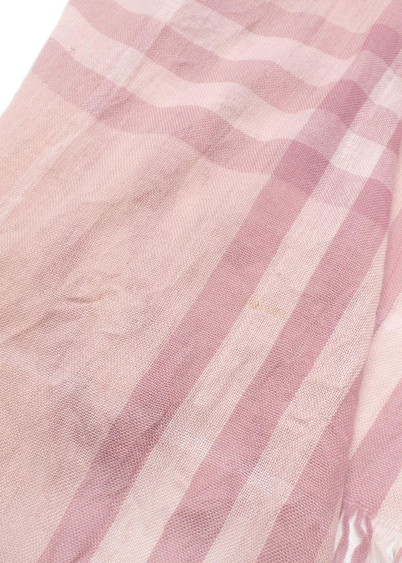 Burberry Pink Check Scarf