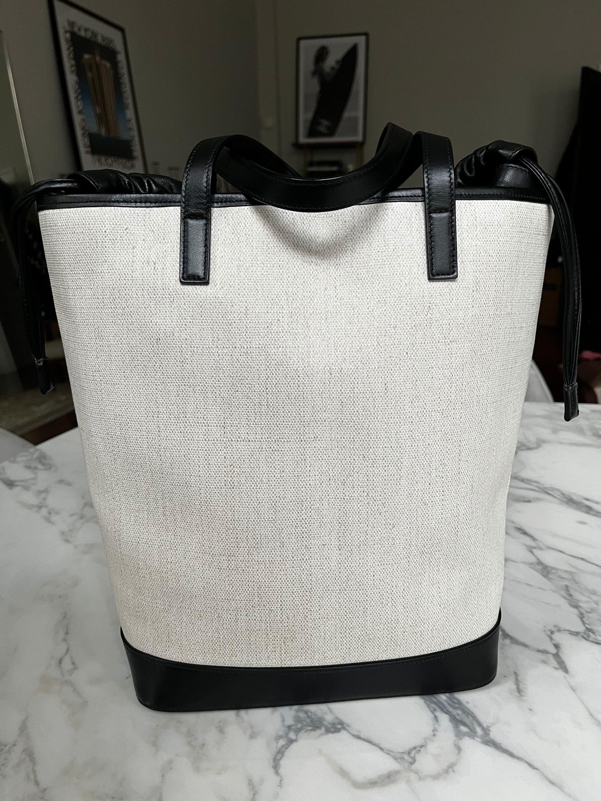 Saint Laurent Teddy Canvas Shopper Tote