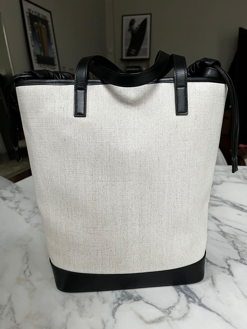 Saint Laurent Teddy Canvas Shopper Tote
