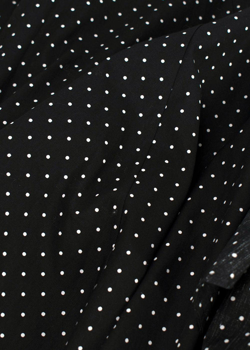 Michael Kors Black Polka Dot Wrap Front Dance Dress