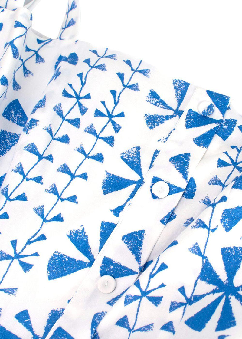 Borgo De Nor Floral Vine Jimena Printed Cotton Midi Dress