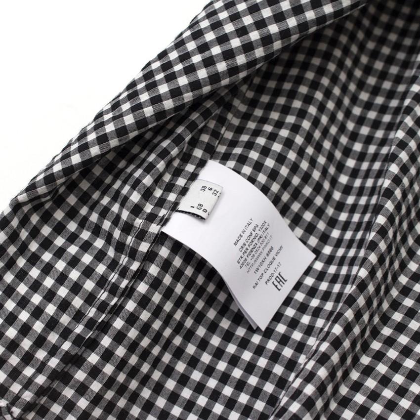 Pinko Gingham Sleeveless Tie-front Top