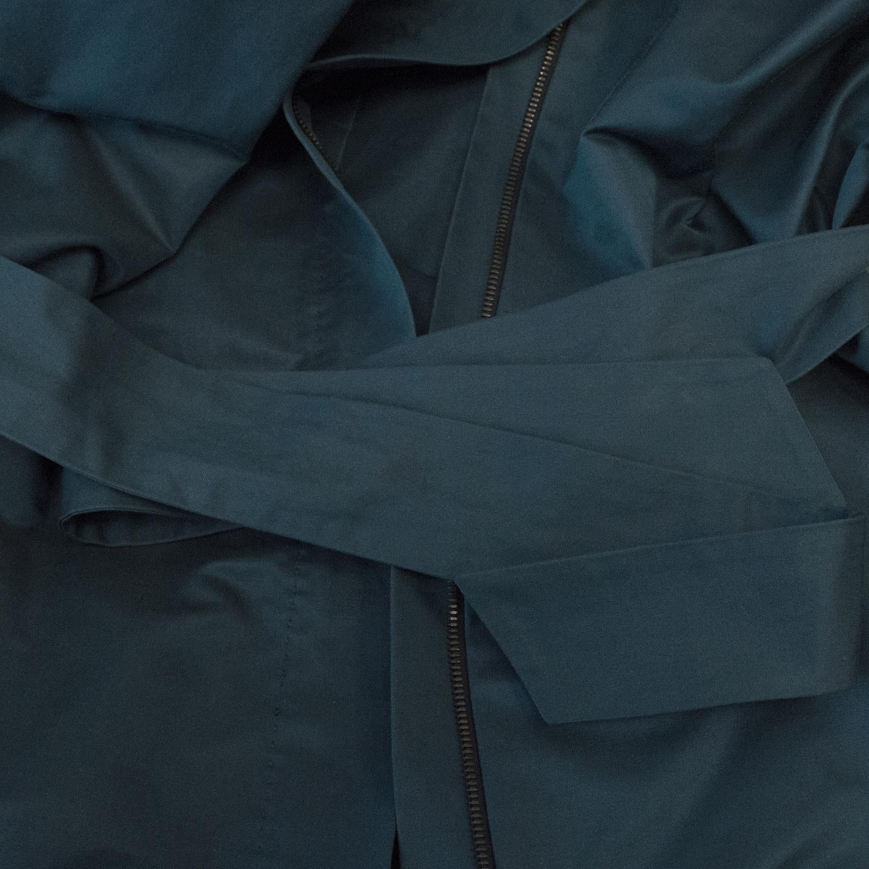 Brioni Blue Long Trench Coat