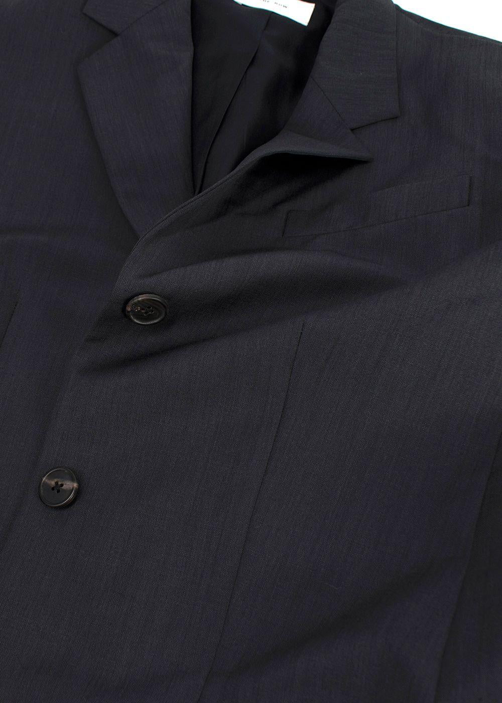 The Row Dark Grey Long Blazer