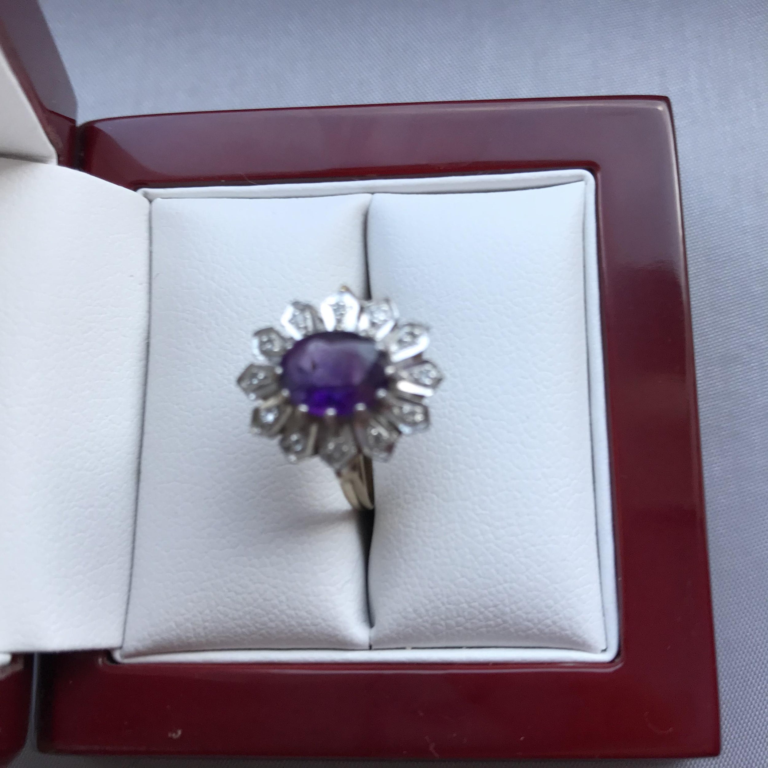 Bespoke Vintage Amethyst & Diamond Ring