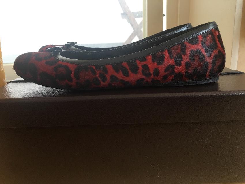 Alaia calf hair ballerina flats