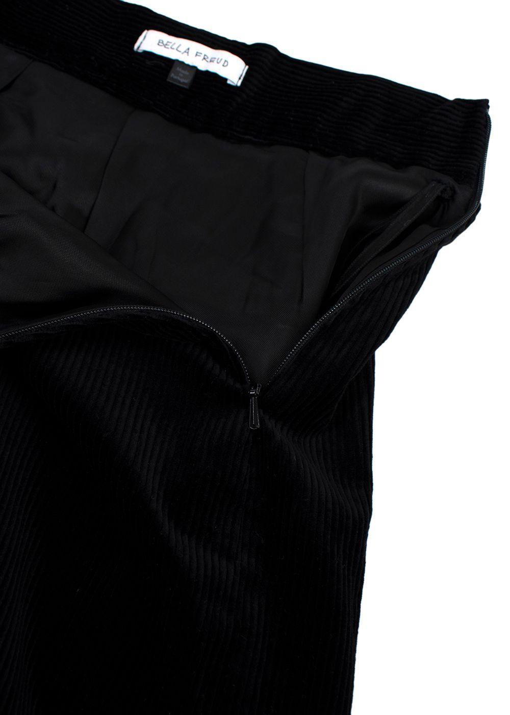 Bella Freud black corduroy mini skirt
