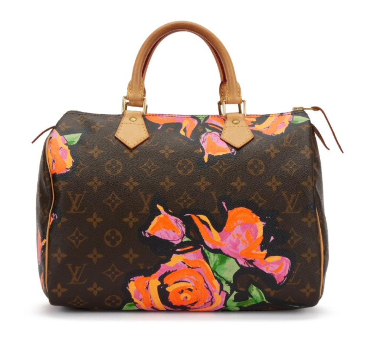 Stephen Sprouse Multicolor Monogram Roses Coated Canvas Speedy 30