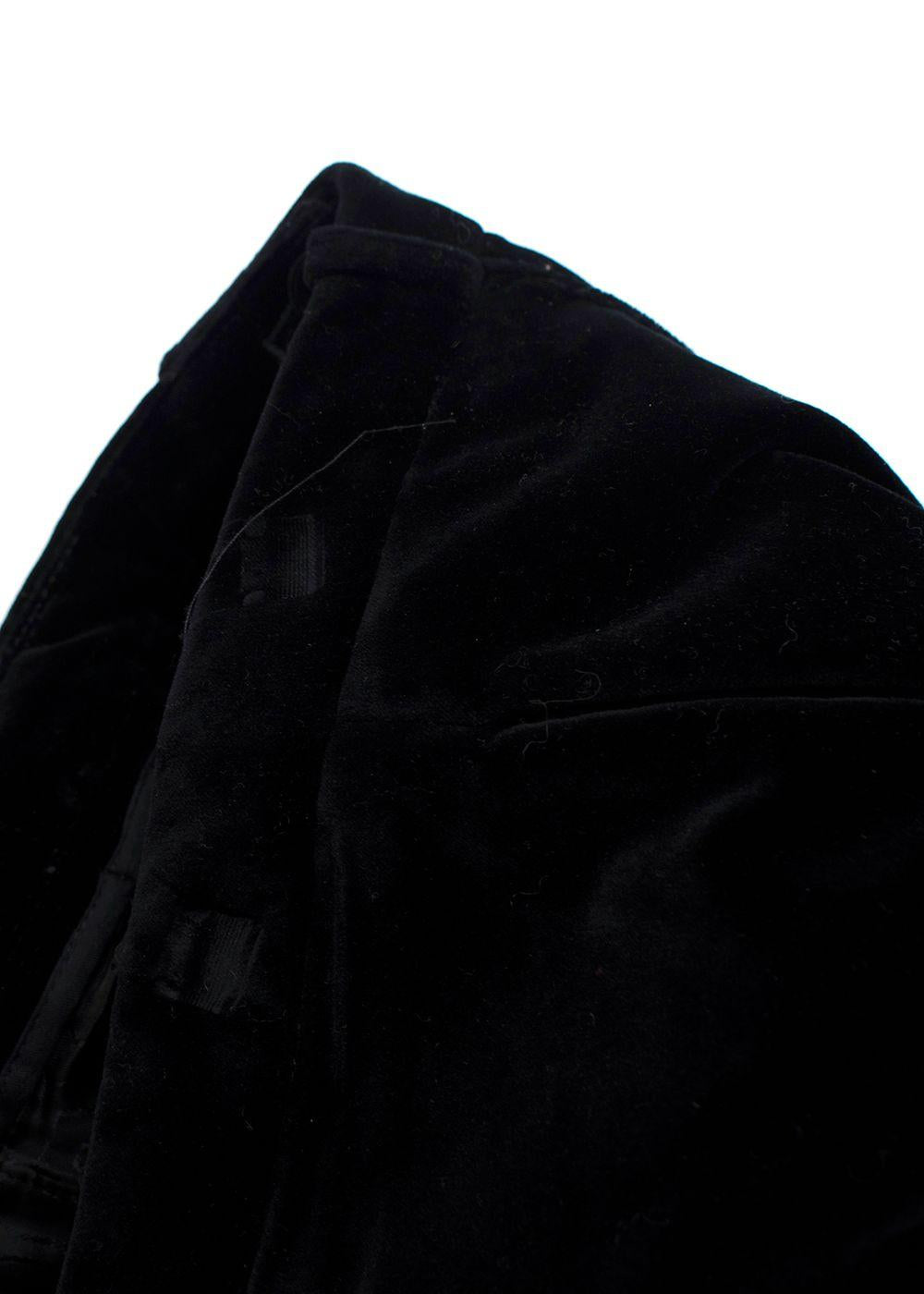 Paco Rabanne Black Velvet Straight Leg Trousers