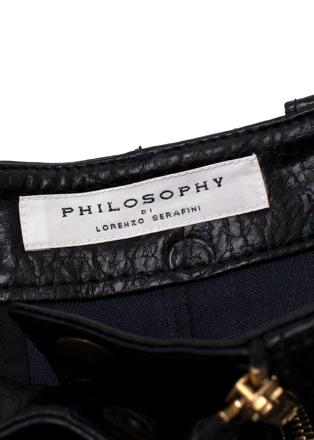 Philosophy Di Lorenzo Serafini Faux Leather Shorts