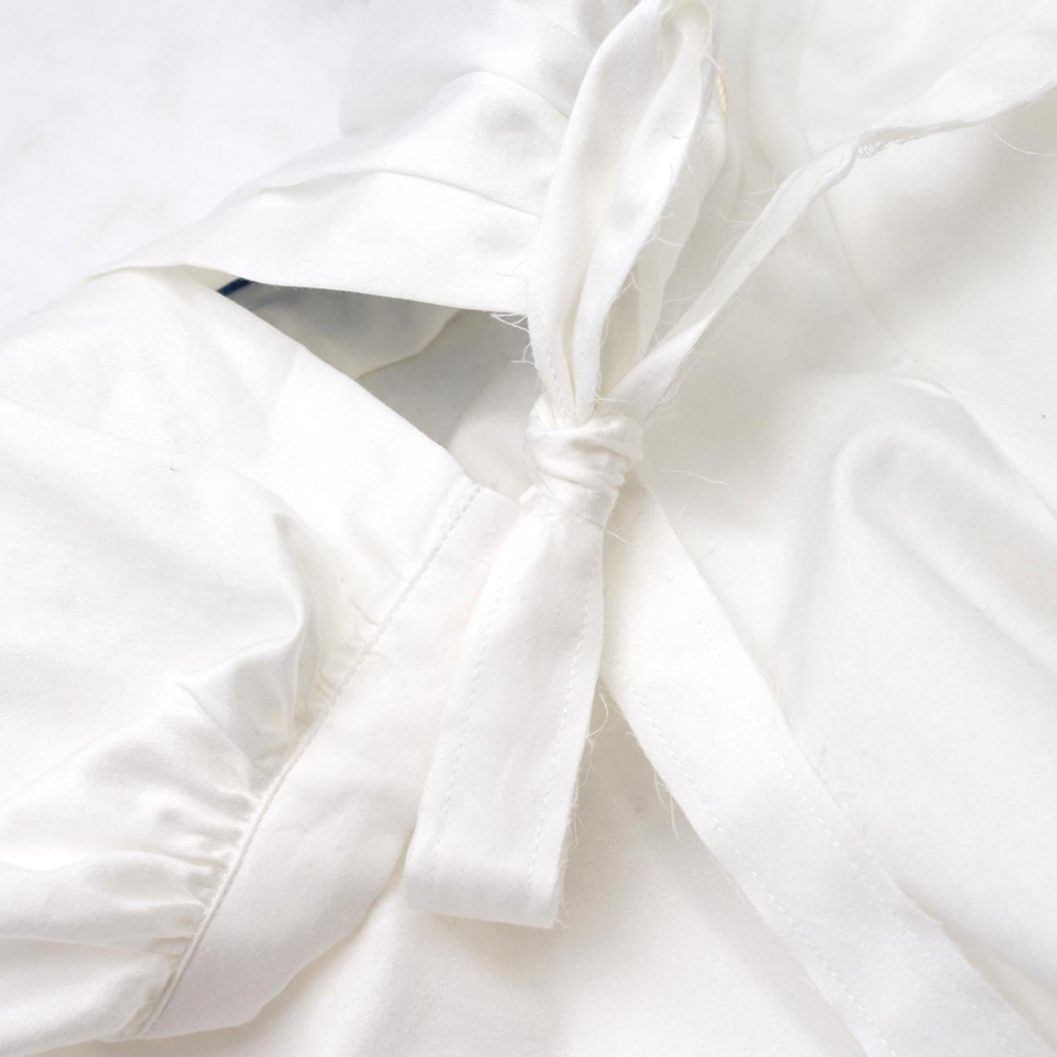 Johnathan Cohen White Tie-back Long Sleeved Tunic
