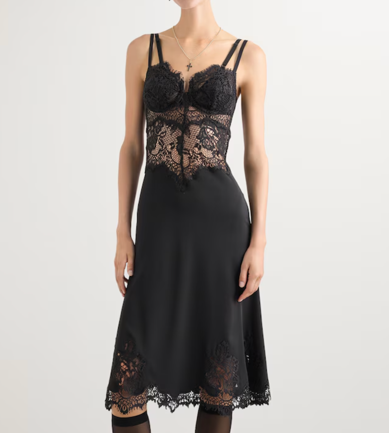 Dolce&Gabbana Silk-Blend Lace Midi Dress