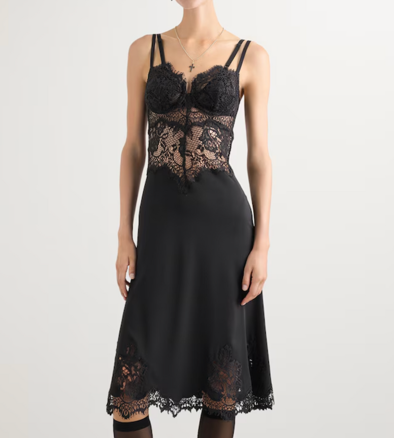 Dolce&Gabbana Silk-Blend Lace Midi Dress