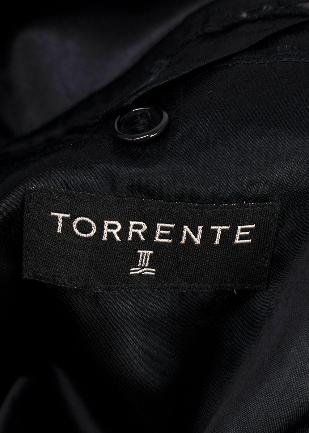 Torrente Black Wool Longline Coat