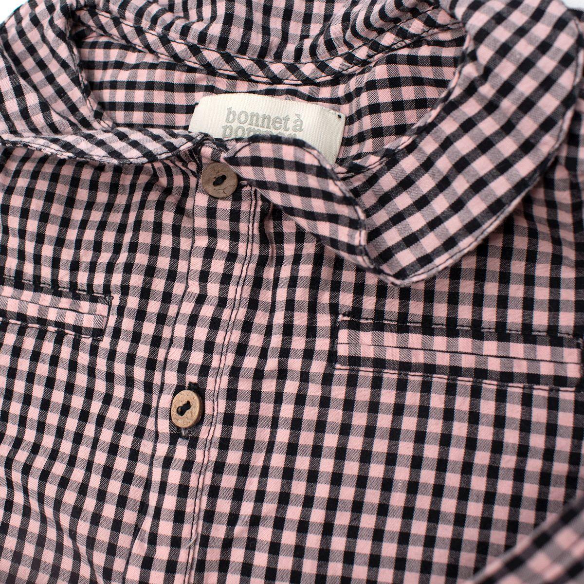 Black & Pink Gingham Blouse