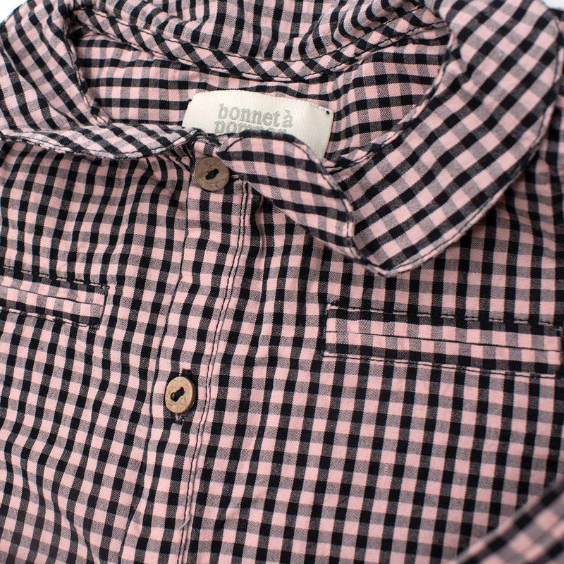 Black & Pink Gingham Blouse