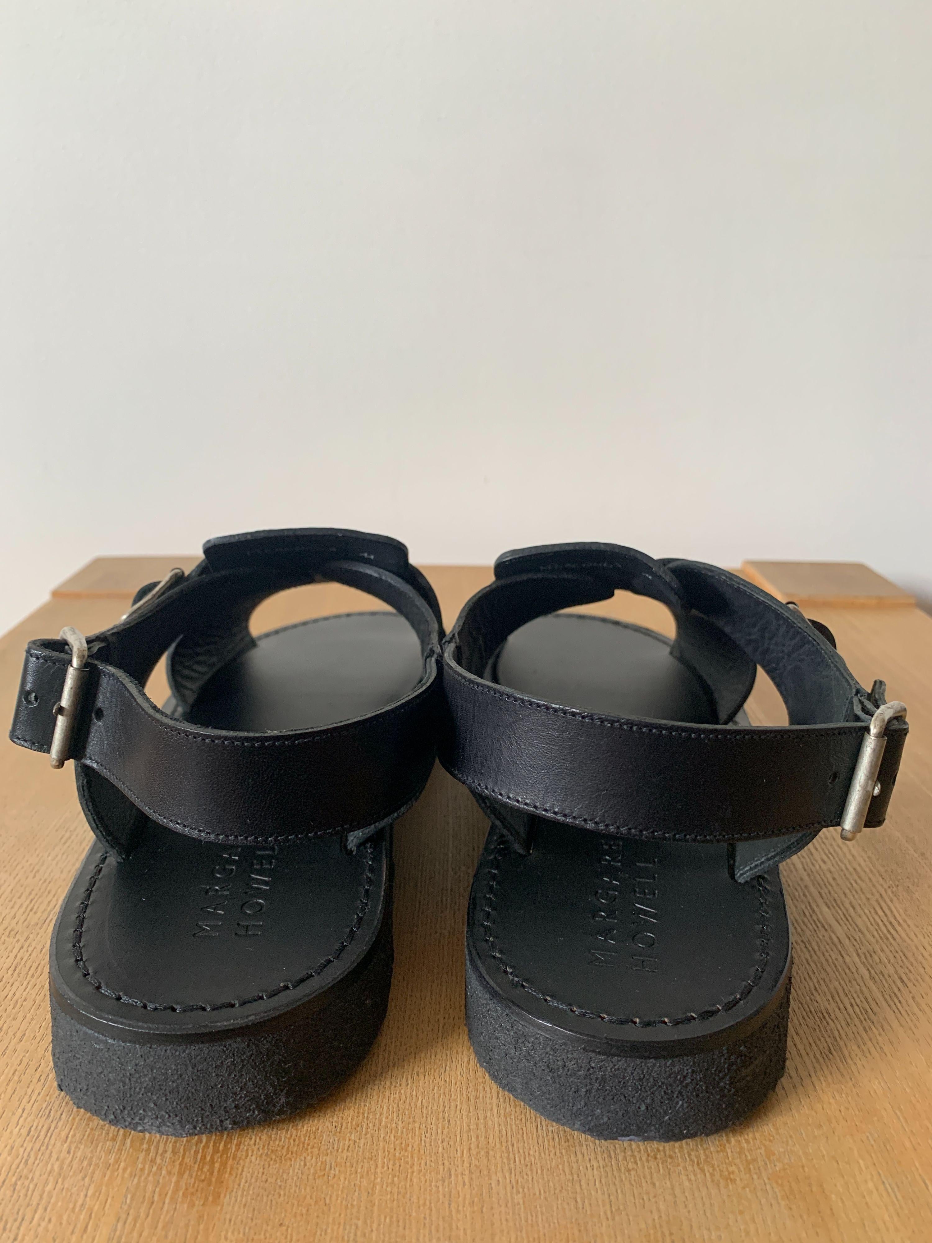 Margaret Howell Black Leather Men's Sandals