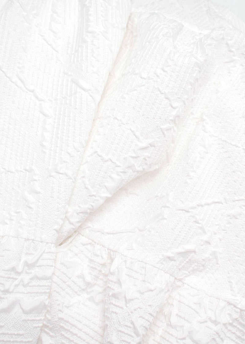 Adeam White Textured Geometric Maxi Dress