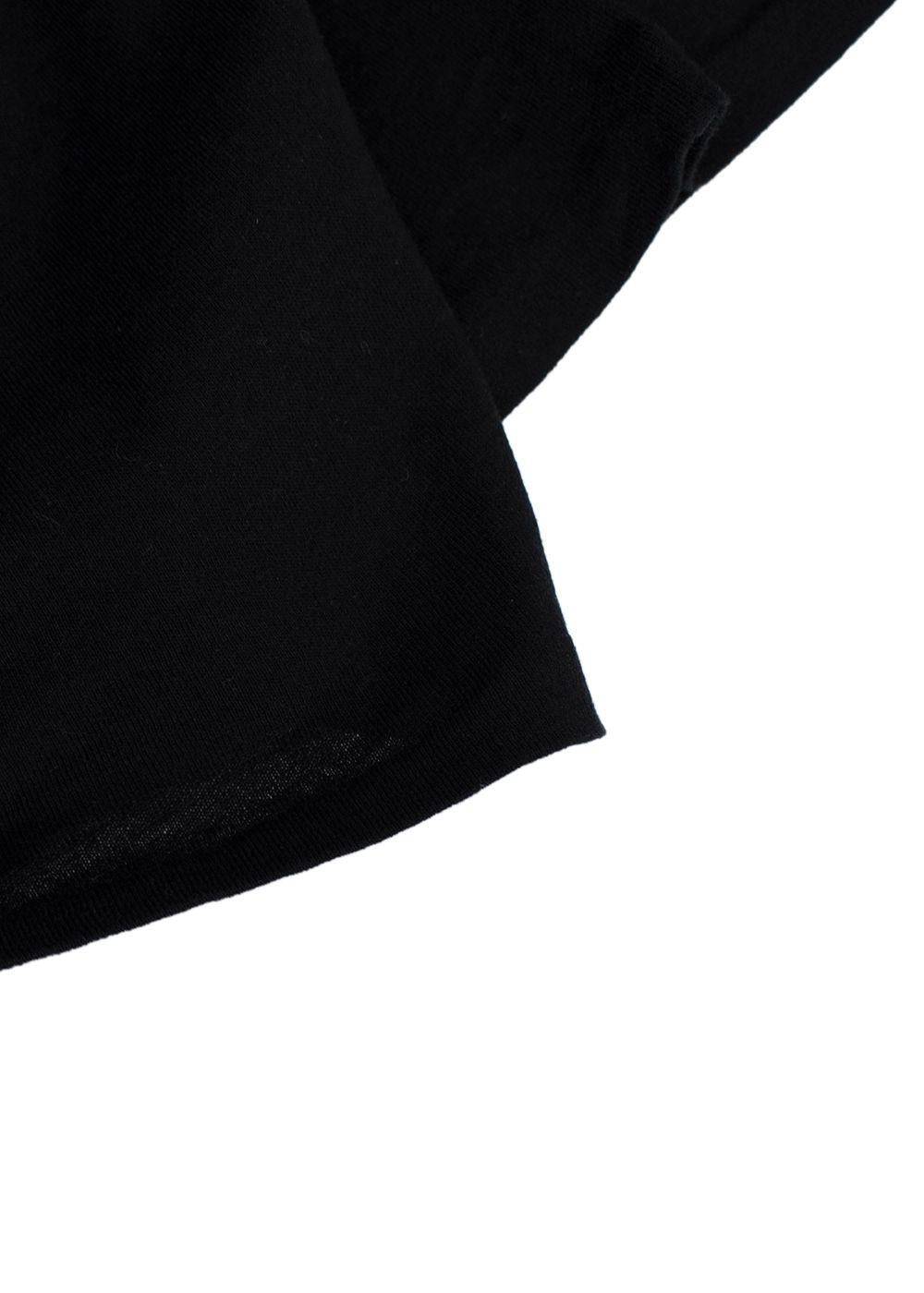 Saint Laurent Black Lace Embroidered T-Shirt