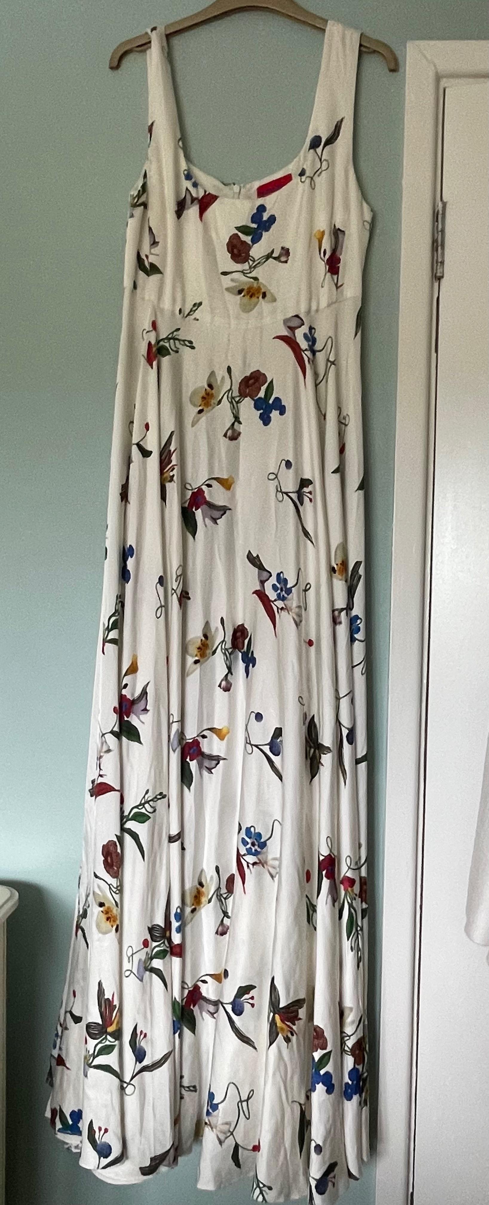 Naie floral satin gown