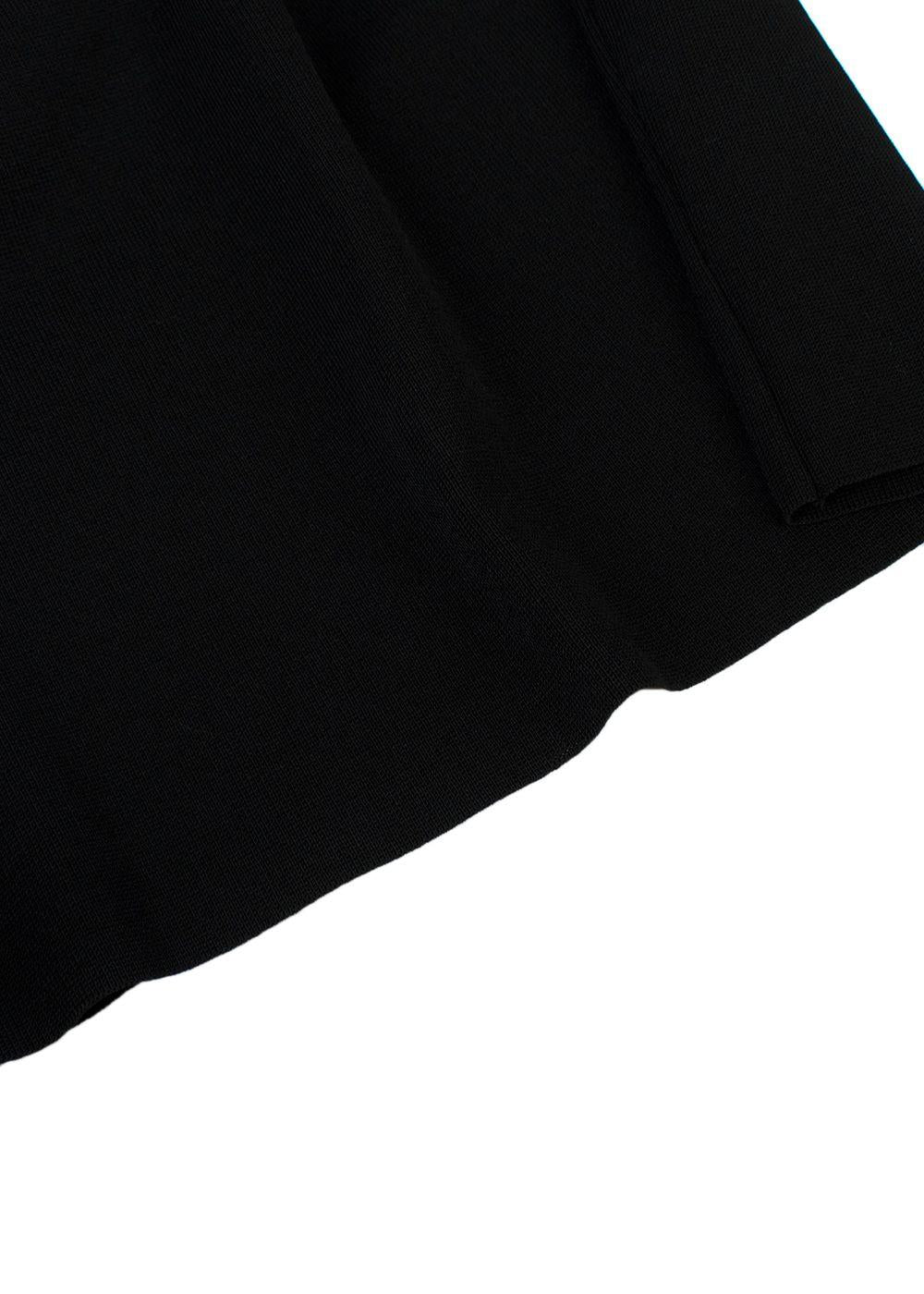 Valentino Lace Panelled Short Sleeved Black Midi Dress