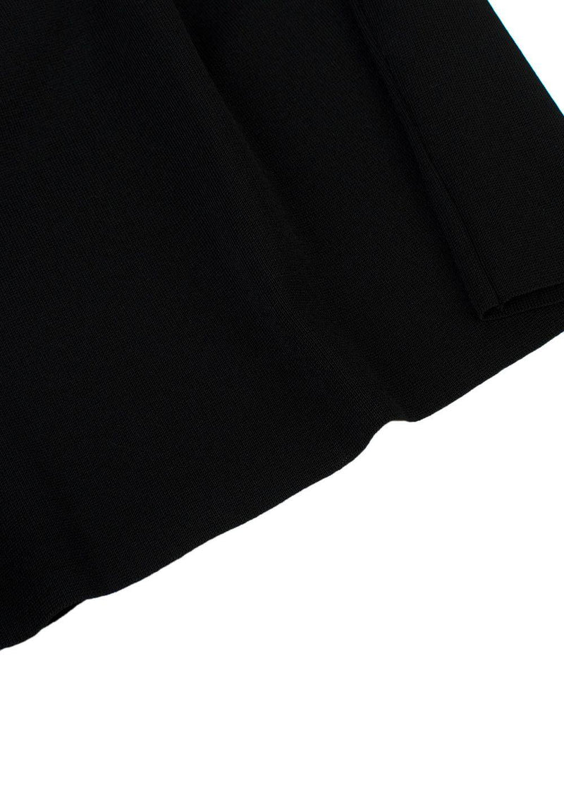 Valentino Lace Panelled Short Sleeved Black Midi Dress