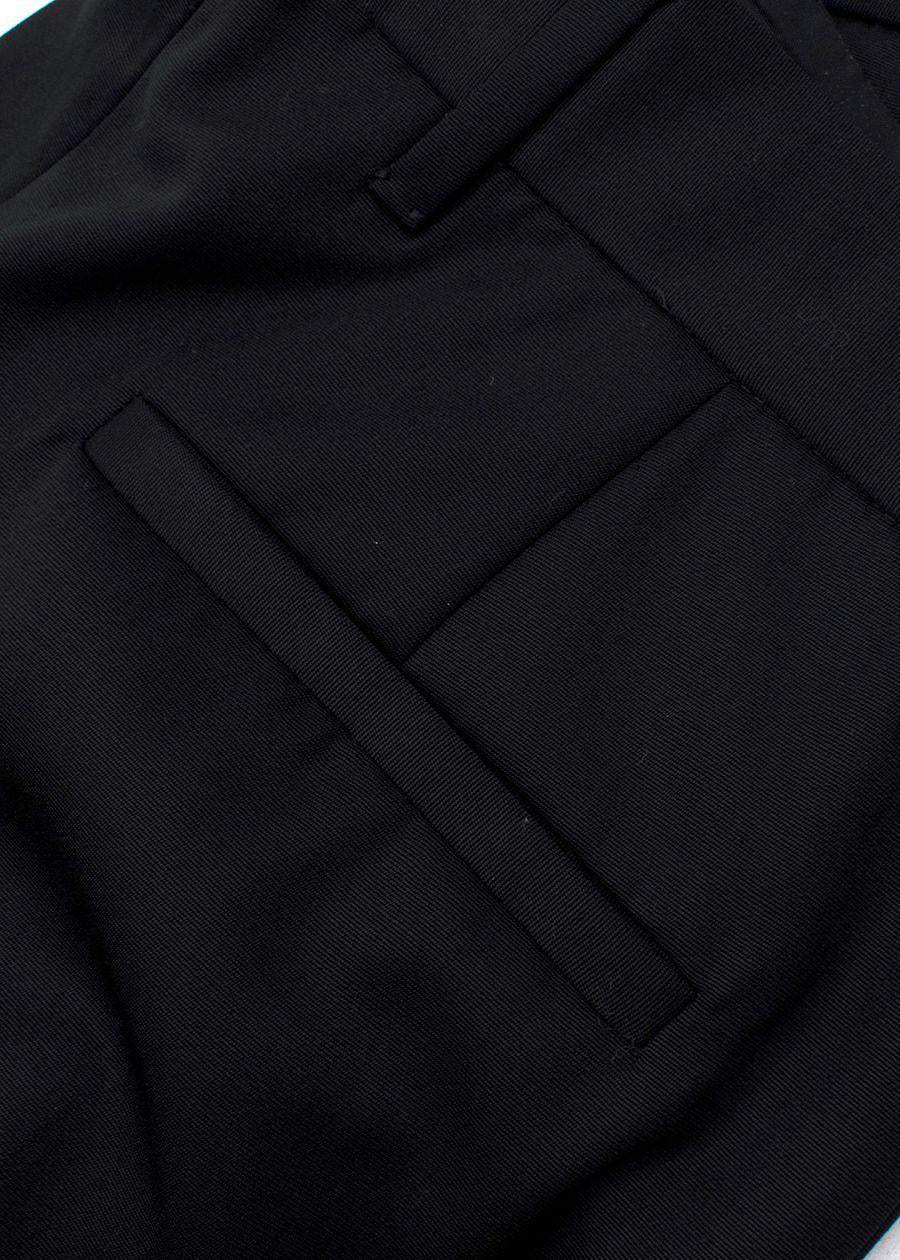 Textured Black Trousers