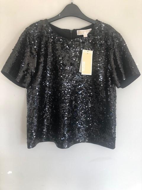Michael Michael Kors Black Sequin T-Shirt