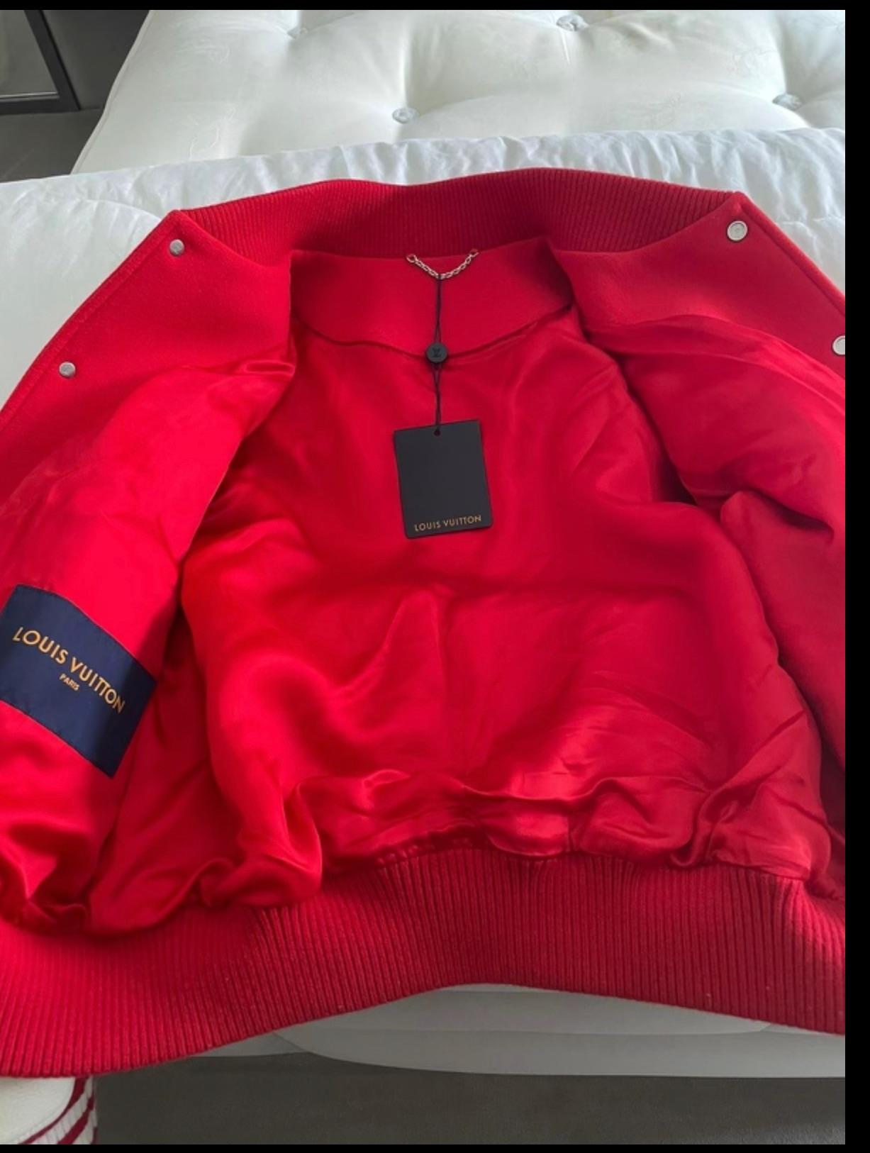 Louis Vuitton Red Lovers Varsity Jacket